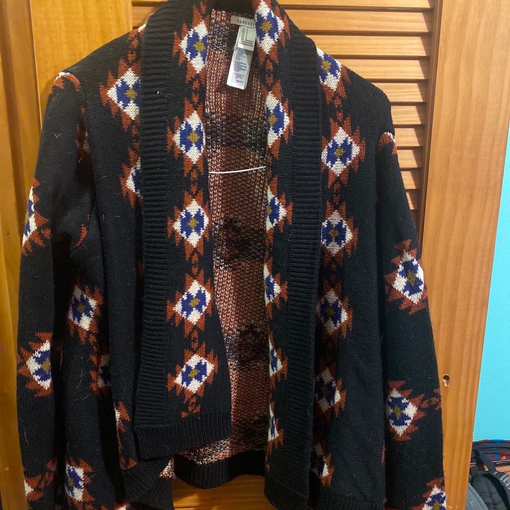 Heavy aztec cardigan